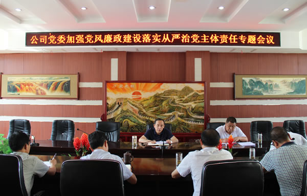 隴運集團(tuán)公司黨委召開加強黨風(fēng)廉政建設(shè)，全面從嚴(yán)治黨落實主體責(zé)任專題會議